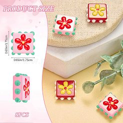 8Pcs 2 Colors Handmade Lampwork Enamel Beads&nbsp;LAMP-SZ0001-83