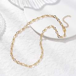 5MM Brass Oval Link Chain Necklaces for Women&nbsp;NJEW-JN05562