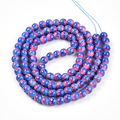 Baking Paint Glass Beads Strands&nbsp;DGLA-N008-8mm-02