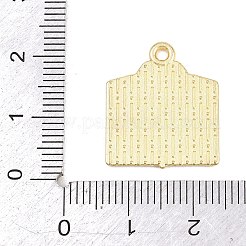 父の日 合金エナメルペンダント  ストライプ柄のネクタイチャームが付いたシャツ  ホワイト  21x18x1mm  穴：1.8mm&nbsp;FIND-E054-05E
