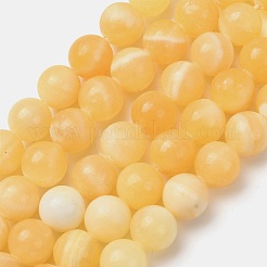 Natural Honey Jade Bead Strands&nbsp;G-K153-B26-10mm