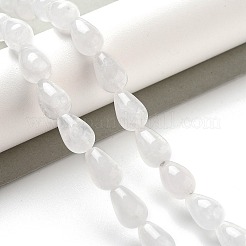 天然石クオーツクリスタルビーズ連売り  ロッククリスタルティアドロップビーズ  12x8mm  穴：1.2mm  約33~34個/連  15.16~16.54''（38.5~42センチメートル）&nbsp;G-B106-A28-02