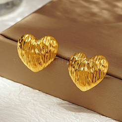 Stylish 304 Stainless Steel Heart Stud Earrings&nbsp;TR6731