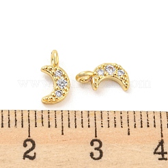 Rack Plating Brass Micro Pave Cubic Zirconia Charms&nbsp;KK-C038-02G