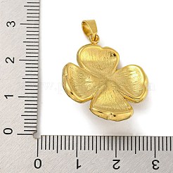 イオンプレーティング（IP）304ステンレスペンダント  ABS模造真珠プラスチックペンダント付き  花  花  27x24x7.5mm  穴：4.5x3mm&nbsp;STAS-U024-G-02A