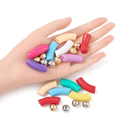 DIY Curved Tube Beads Jewelry Making Finding Kit&nbsp;DIY-FS0002-22