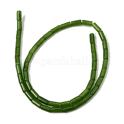 天然石ホワイトジェイドビーズ連売り  コラム  染め  グリーン  8~8.5x4mm  穴：0.8mm  約46~47個/連  15.35''~15.55''（39~39.5センチメートル）&nbsp;G-Z145-A01-01H
