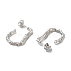 Non-Tarnish 304 Stainless Steel Bamboo Stick Stud Earrings&nbsp;EJEW-Z022-17P