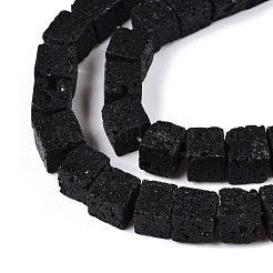 Natural Lava Rock Beads Strands&nbsp;G-T139-8x8-34A