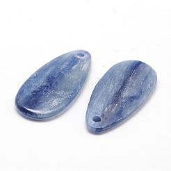 ティアドロップ天然藍晶石/藍晶石/ディセンペンダント  32~34x13~15x3mm  穴：2mm  約5個/20g&nbsp;G-O149-01