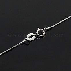 Anti-Tarnish Trendy Unisex Rhodium Plated 925 Sterling Silver Snake Chain Necklaces&nbsp;STER-M034-A-09