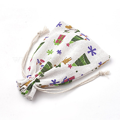 Polycotton(Polyester Cotton) Packing Pouches Drawstring Bags&nbsp;ABAG-S003-02E