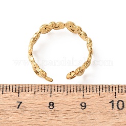 304 Stainless Steel Open Cuff Rings for Women&nbsp;RJEW-K309-18G