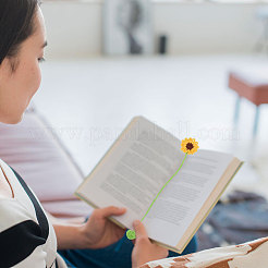 8Pcs Polyester Flower Bookmark&nbsp;AJEW-GL0003-50B