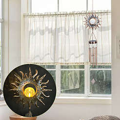 Solar Iron & Glass Sun Wind Chimes&nbsp;HJEW-WH0130-10