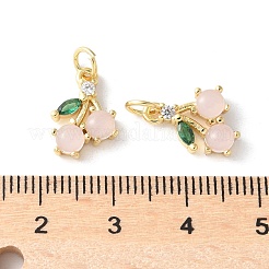 Brass Micro Pave Cubic Zirconia Pendants&nbsp;KK-A252-35G