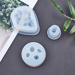DIYジュエリーキット  シリコンモールド付き  プラスチック製移送ピペットと計量カップ  ラテックス指サック  ホワイト  金型：3ピース/セット&nbsp;DIY-SC0010-22