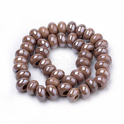 Glazed Porcelain Rondelle Beads&nbsp;X-PORC-Q219-13x9-F12