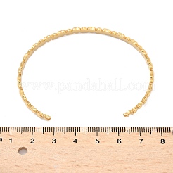女性用304ステンレススチールカフバングル  ハート  イオンプレーティング（ip）  14KGP本金メッキ  内径：1-7/8x2-3/8インチ（4.75x6cm）&nbsp;AJEW-P127-15G