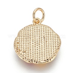 Brass Enamel Pendants&nbsp;KK-O113-03G-B