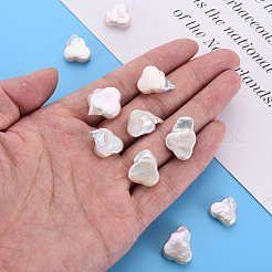 ナチュラルケシパールビーズ  養殖淡水パール  穴なし/ドリルなし  ナゲット  貝殻色  13~21x13~17x4~7mm&nbsp;PEAR-N020-P08