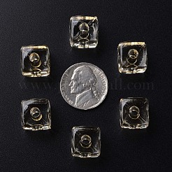 透明なアクリルビーズ  正方形  ナバホホワイト  13x12.5x12.5mm  穴：3.5mm  約162個/500g&nbsp;MACR-S373-104-B03