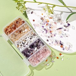 150G 5 Style Natural Mixed Gemstone Chip Beads&nbsp;G-FS0001-09