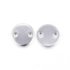 変色しにくい304ステンレススチールリンクコネクター  フラットラウンド  ステンレス鋼色  6x0.8mm  穴：1mm&nbsp;STAS-H353-05P