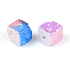 UV Plating Opaque Acrylic Beads&nbsp;OACR-N153-09