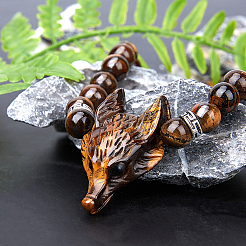 Natural Tiger Eye Pendants&nbsp;G-SC0001-20A