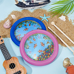 2Pcs ABS Plastic Wave Bead Ocean Drum&nbsp;AJEW-OC0014-56