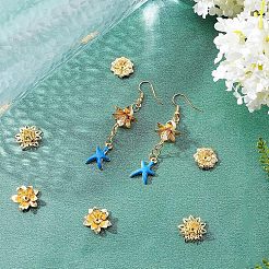 36Pcs 3 Style Brass 3D Flower Bead Caps&nbsp;KK-FH0002-48