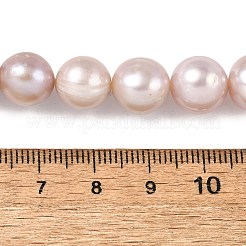 天然養殖淡水パールビーズ連売り  ポテト  グレード4 A  ライラック  11~13mm  穴：0.6mm  約33個/連  13.78~13.9インチ（35~35.3cm）&nbsp;PEAR-I007-07S-01B