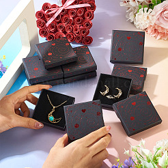 10Pcs Hot Stamping Planet Cardboard Jewelry Packaging Boxes&nbsp;CON-TA0001-44C
