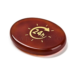 24H Carved Natural Carnelian Flat Oval Pocket Palm Stones&nbsp;DIY-XCP0003-62