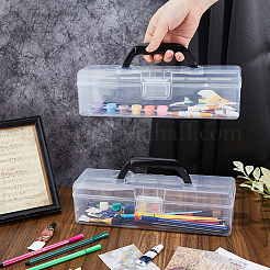 プラスチック製ツールボックスオーガナイザー  長方形  透明  30x9x9cm&nbsp;CON-WH0110-034