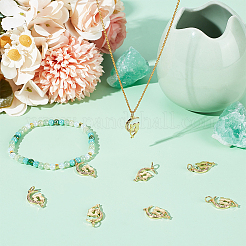 Brass Micro Pave Clear Cubic Zirconia Pendants&nbsp;ZIRC-BBC0002-47