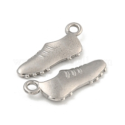 変色しない304ステンレススチールペンダント  靴のチャーム  ステンレス鋼色  20x9x3mm  穴：1.8mm&nbsp;STAS-N103-152P