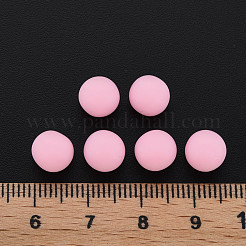 不透明なアクリルビーズ  艶消し  穴がない  ラウンド  ピンク  8mm  約1600個/500g&nbsp;MACR-S373-57-K04
