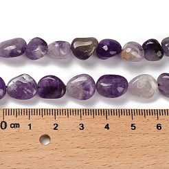 天然シェブロン アメジスト ビーズ 連売り  ナゲット  タンブルストーン  7~13x4.5~10x4.5~10mm  穴：1.2mm  約44~46個/連  15.08~16.14インチ（38.3~41cm）&nbsp;G-P497-01E-84