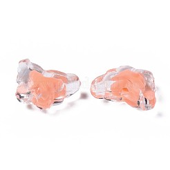 透明なアクリルビーズ  二層ビーズ  butterly  ミックスカラー  11x15x6mm  穴：2mm&nbsp;X-TACR-S135-011