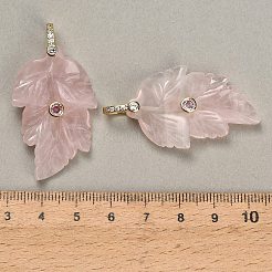 Natural Rose Quartz Pendants&nbsp;G-K372-06G-A05