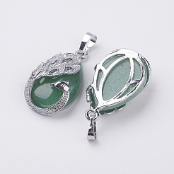 Natural Green Aventurine Pendants&nbsp;X-G-E442-04M
