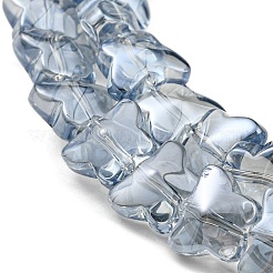 Pearl Luster Plated Electroplate Transparent Glass Beads Strands&nbsp;EGLA-G037-11A-PL01