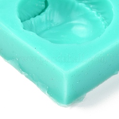 野菜の形のDIY食品グレードのシリコンモールド  フォンダン型  DIYケーキデコレーション用  チョコレート  UVレジン＆エポキシ樹脂ジュエリー作り  アクアマリン  48x113x16mm&nbsp;DIY-J007-01H