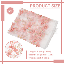ポリエステル刺繍蝶花生地  服飾材料  ピンク  67-3/4インチ（1720mm）&nbsp;SENE-WH0003-52