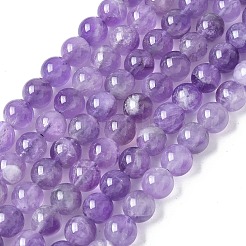 天然石アメジストビーズ連売り  ラウンド  8~8.5x8~8.8mm  穴：1.2mm  約46~48個/連  14.96~5.35''（38~39センチメートル）&nbsp;G-M445-8MM-01A