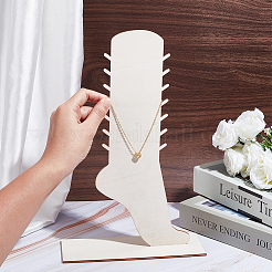 Desktop Wooden Anklet Organizer Display Stands&nbsp;ODIS-WH0086-190