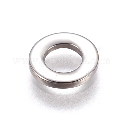 変色しにくい304ステンレススチール製リンクリング  リング  ステンレス鋼色  10x1.5mm  穴：5mm&nbsp;STAS-P234-51P