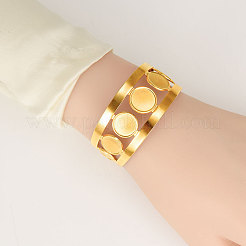 Elegant 304 Stainless Steel Cuff Bangles&nbsp;CK0580-2